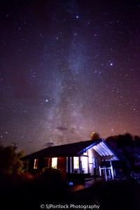 Milky Way and aurora